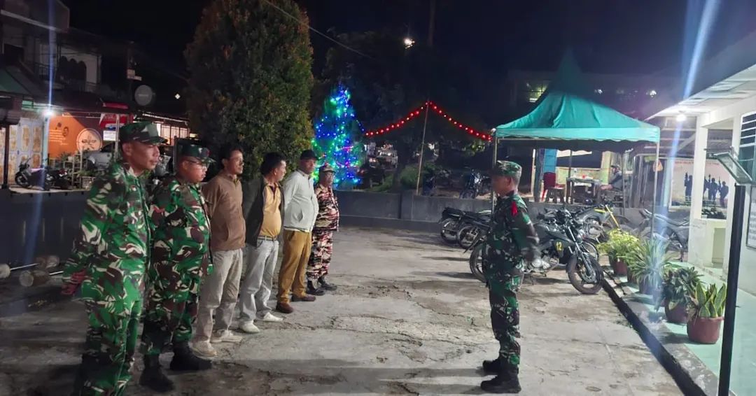 Koramil 12/Saribu Dolok Gelar Patroli Siskamling Malam Hari Bersama Warga, Wujudkan Lingkungan Aman Dan Kondusif